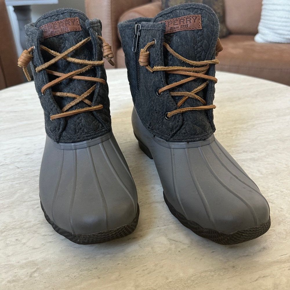 Sperry Black and Tan Waterproof Boots